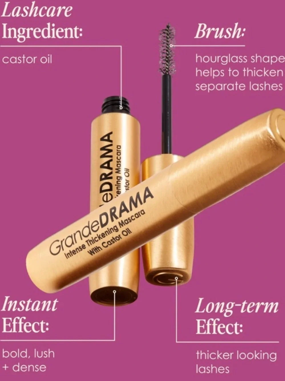 GrandeDRAMA Intense Thickening Mascara - Gold